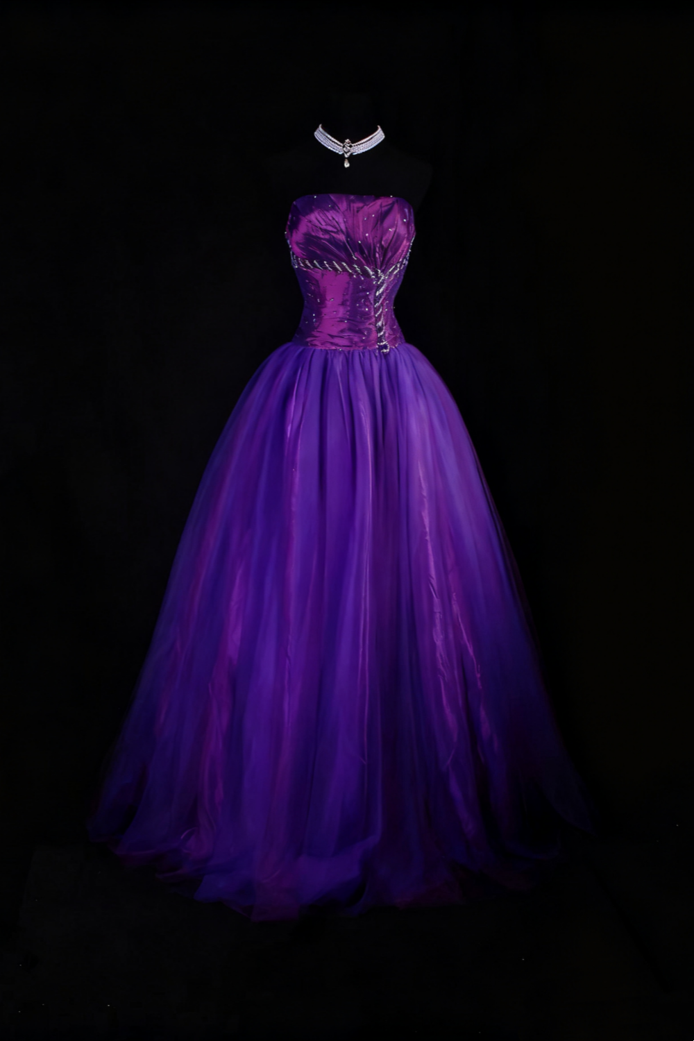 NiceVestidos – Vintage-Lila, zarte Perlen, langes Ballkleid aus Satin-Tüll, Abschlusskleid NV5861