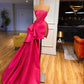 Pink Fashion Tube Top Long and Short Sexy Elegant Trailing Ball Gown Evening Dress nv3279