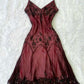 Robe de bal vintage verte en mousseline de soie rose foncé, coupe licou, coupe trapèze, robe de soirée pour 22 ans, nv5374