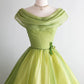 NiceVestidos - Grünes Chiffon-Kurzes Homecoming-Kleid Partykleid nv5527