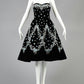 NiceVestidos - Schwarzes, geblümtes Satin-Kurzes formelles Heimkehrkleid Hoco Gown nv5502