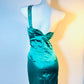 Grüne Perlen One-Shoulder-Mode exquisite kurze Satin Homecoming Kleid Geburtstag Party Kleid nv5308