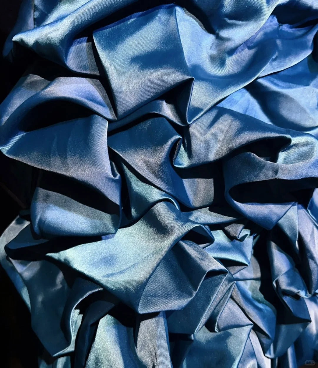 Robe de soirée courte en satin plissée et perlée, robe de cocktail bleue, nv4416