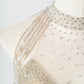 Robe de soirée longue en tulle, élégante et brillante, couleur champagne doré, robe de bal, robe de soirée, nv4753