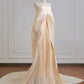 Off-White Fashion Lazy Langes Satin Ballkleid Abendkleid nv4944