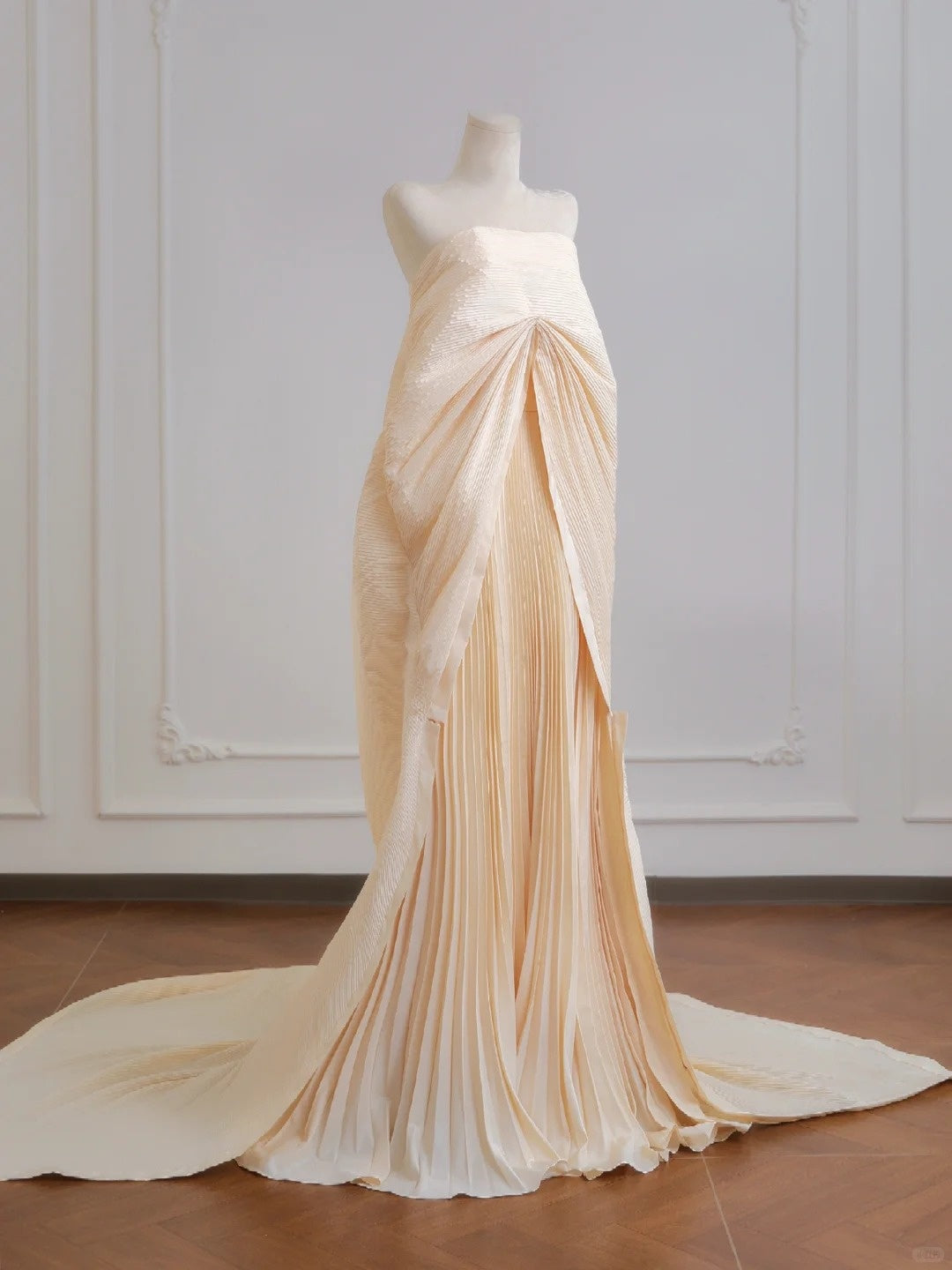 Off-White Fashion Lazy Langes Satin Ballkleid Abendkleid nv4944