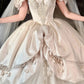 Sleeping Rose in a European Castle 🐚🤍🦢 Langes Vintage-Brautkleid NV6653
