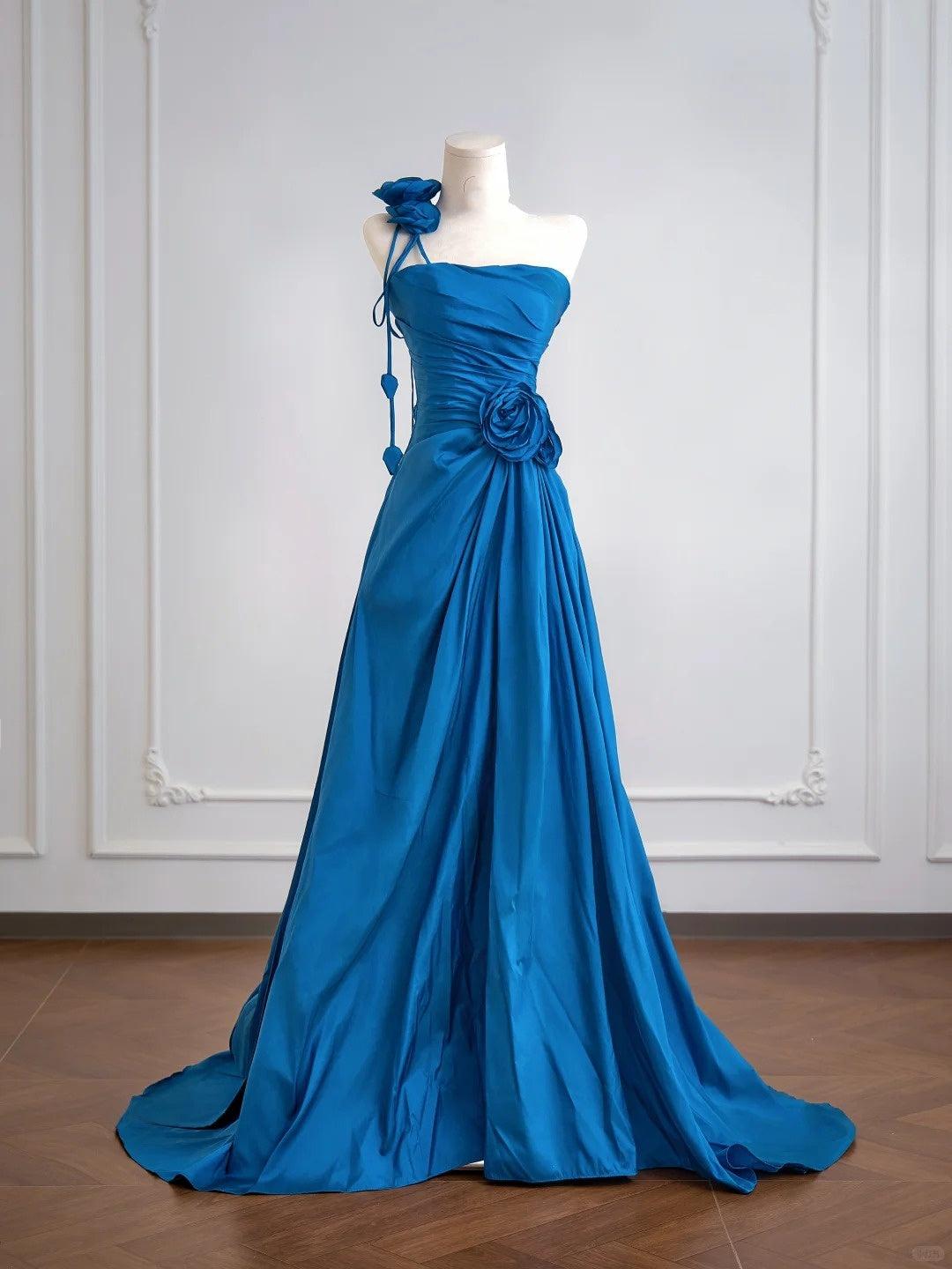 Blaue Kleider Blumenkleider Lange Kleider Taftkleider Bodenlange Kleider Ballkleider Abendkleider nv5049