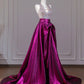 Robe de bal longue violette scintillante et perlée, longueur au sol, nv4967