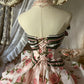 Rosa Blumen Prinzessin Tüll Bodenlanges Ballkleid nv5173