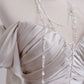 Champagnerweißes, modisches und elegantes Meerjungfrau-Kleid mit langen Ärmeln und langem Satin-Abschlussballkleid, Abendkleid NV4971