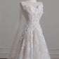 Robe de soirée blanche élégante en tulle et dentelle, tenue de bal, robe de mariée, nv4957