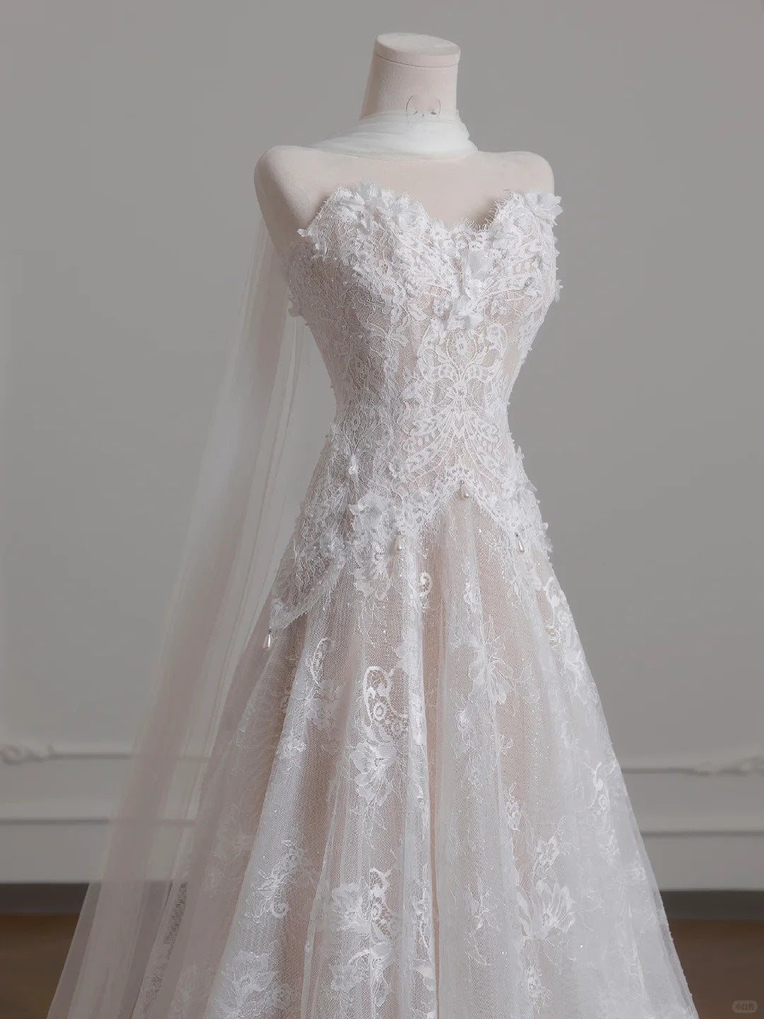 Robe de soirée blanche élégante en tulle et dentelle, tenue de bal, robe de mariée, nv4957