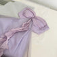 Robe de soirée longue en mousseline violette, robe de bal, robe d'anniversaire, nv4639