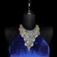 Blue Gorgeous Elegant Fashion Exquisite Gem Beads Long Mermaid Slim Satin Ball Gown Evening Gown Prom Dress nv3872
