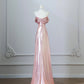 Pink Mermaid Elegant Long Satin Ball Gown Evening Dress Graduation Dress nv4336