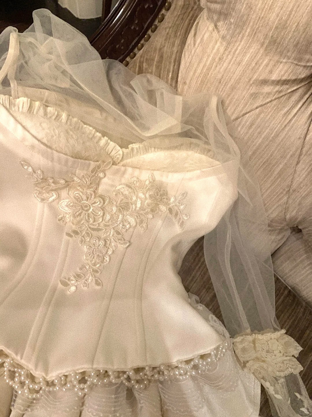 Robe de bal courte en satin blanc et dentelle transparente, avec perles et perles, robe d'anniversaire, nv4522