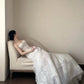 White Veil Flower Garden Strapless Embroidery Train Wedding Dress NV6573