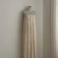 Elfenbeinweiß, wunderschön, exquisite Perlen, langes, bodenlanges Tüll-Ballkleid mit Pailletten, Abendkleid, Geburtstags-, Urlaubs- und Partykleid, nv4070