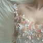 Weißes elegantes Retro-Mode-Romantisches Exquisites Blumenmuster Langes bodenlanges Chiffon-Tüll-Ballkleid-Abendkleid Geburtstags-/Urlaubs-/Hochzeitskleid Ballkleid-Brautkleid nv4076