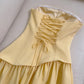 gelbes, modisches, elegantes Satin-Heimkehrkleid, Ballkleid, Geburtstagspartykleid, Abendkleid, Abschlusskleid, nv4674