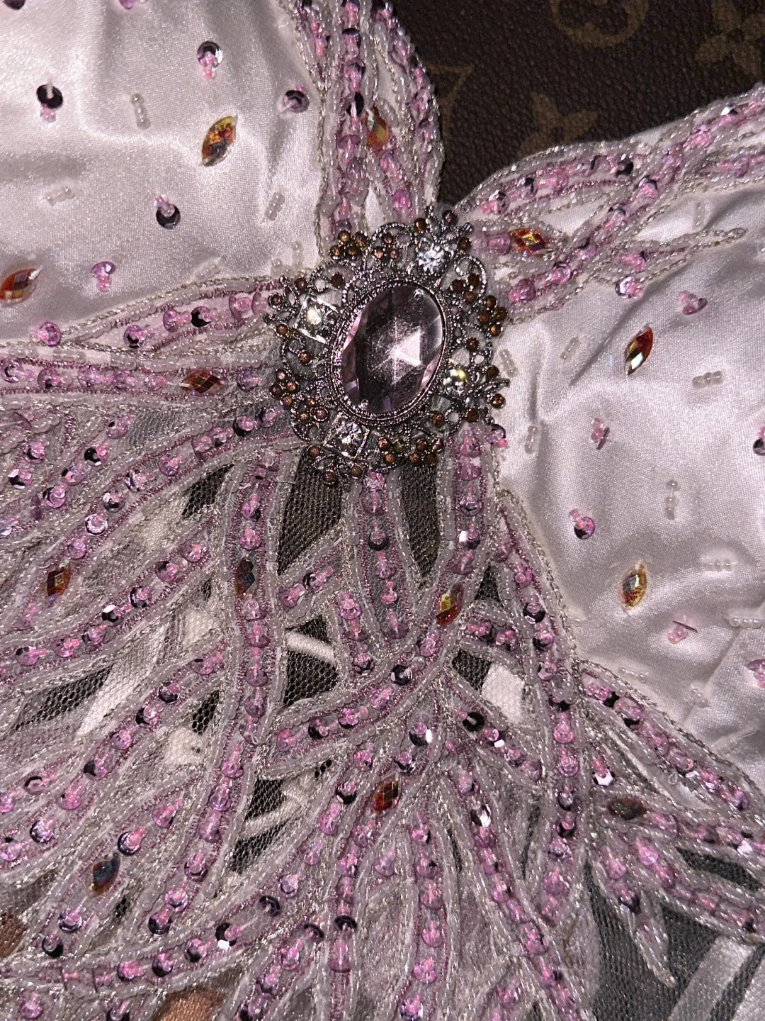 Robe de soirée élégante longue en satin avec perles argentées, tenue de bal, nv4687