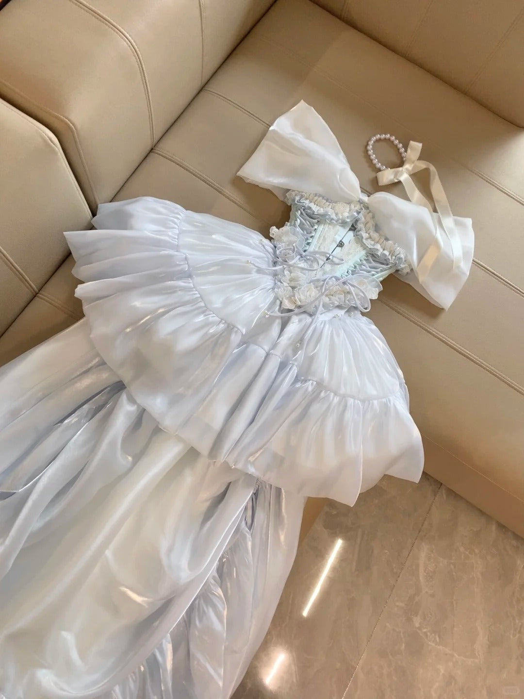 Exquisites kurzes Chiffon-Heimkehrkleid, Geburtstagspartykleid, NV5306