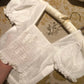 White sweet long chiffon homecoming dress birthday party dress two piece suit nv4939