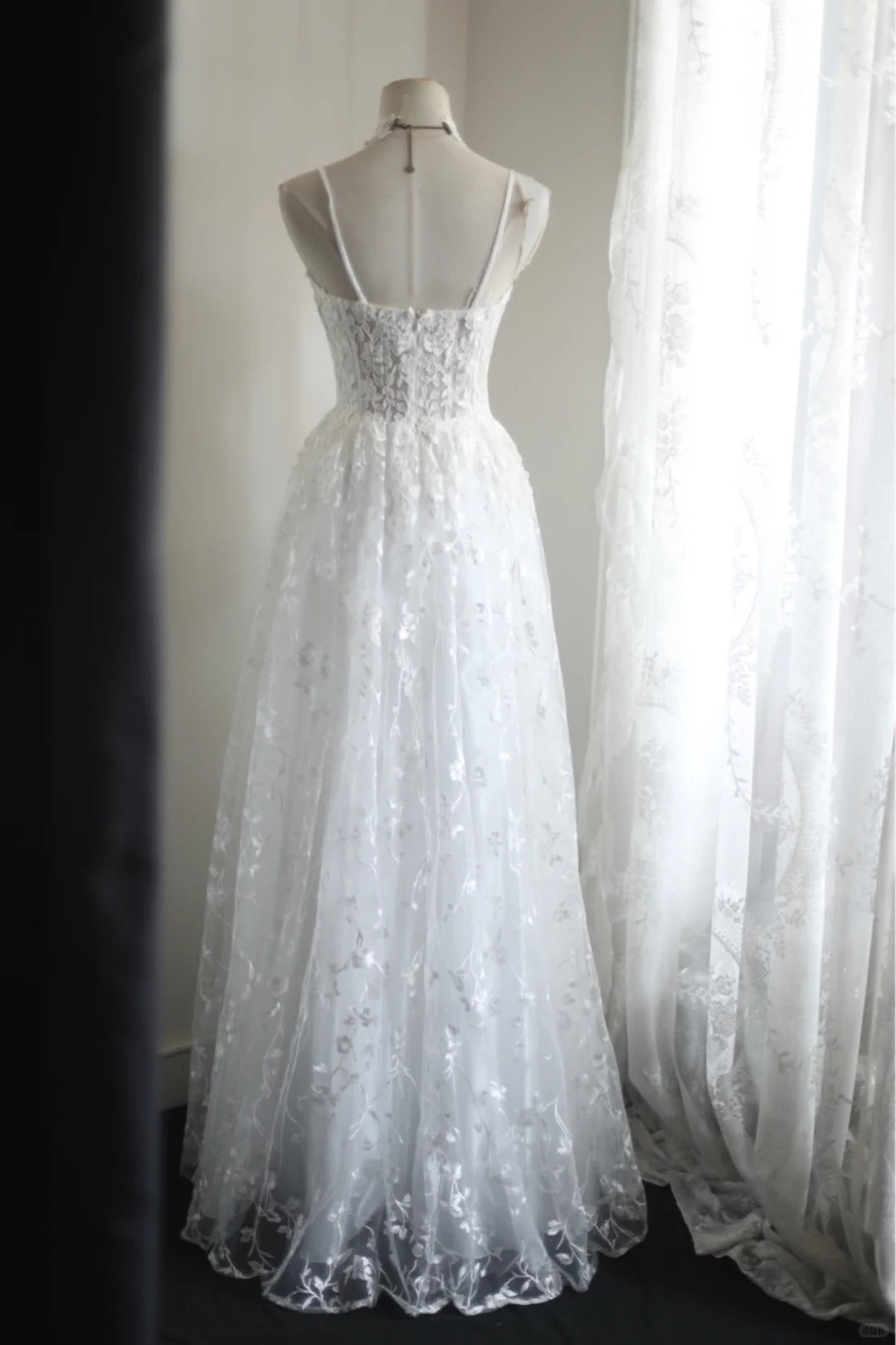 Robe de soirée longue en dentelle blanche, style princesse rétro, simple et mignonne, avec broderie de fleurs, robe de bal, robe de demoiselle d'honneur, nv4694