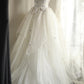 Robe de soirée longue en tulle à fleurs blanches et douces, robe de soirée nv4691