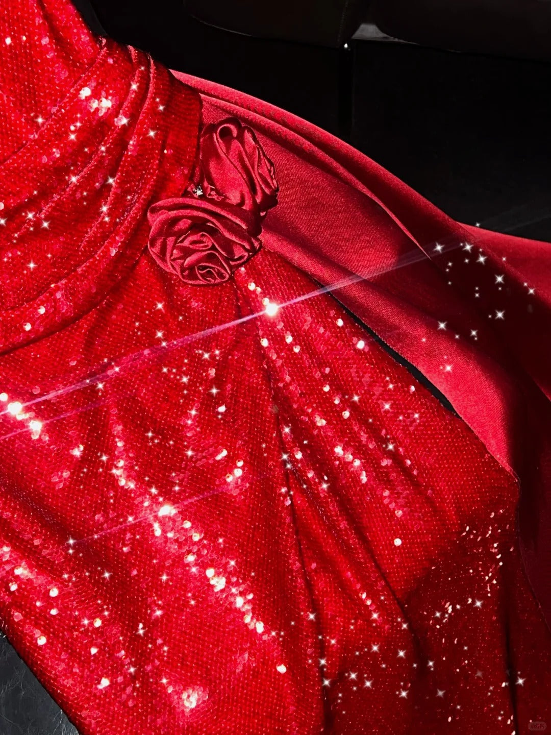 Rotes glänzendes elegantes sexy langes Ballkleid Abendkleid Partykleid nv4684