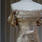 NiceVestidos – Goldfarbenes, paillettenbesetztes, langes, schimmerndes Abendkleid NV5994