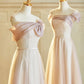 Robe de demoiselle d'honneur longue en satin rose élégante, robe de bal, robe de soirée, robe de remise de diplôme, nv4045