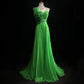 Green floral long chiffon ball gown evening dress party dress nv4396