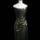 Green gorgeous sequins fashion long ball gown evening dress party dress nv4358