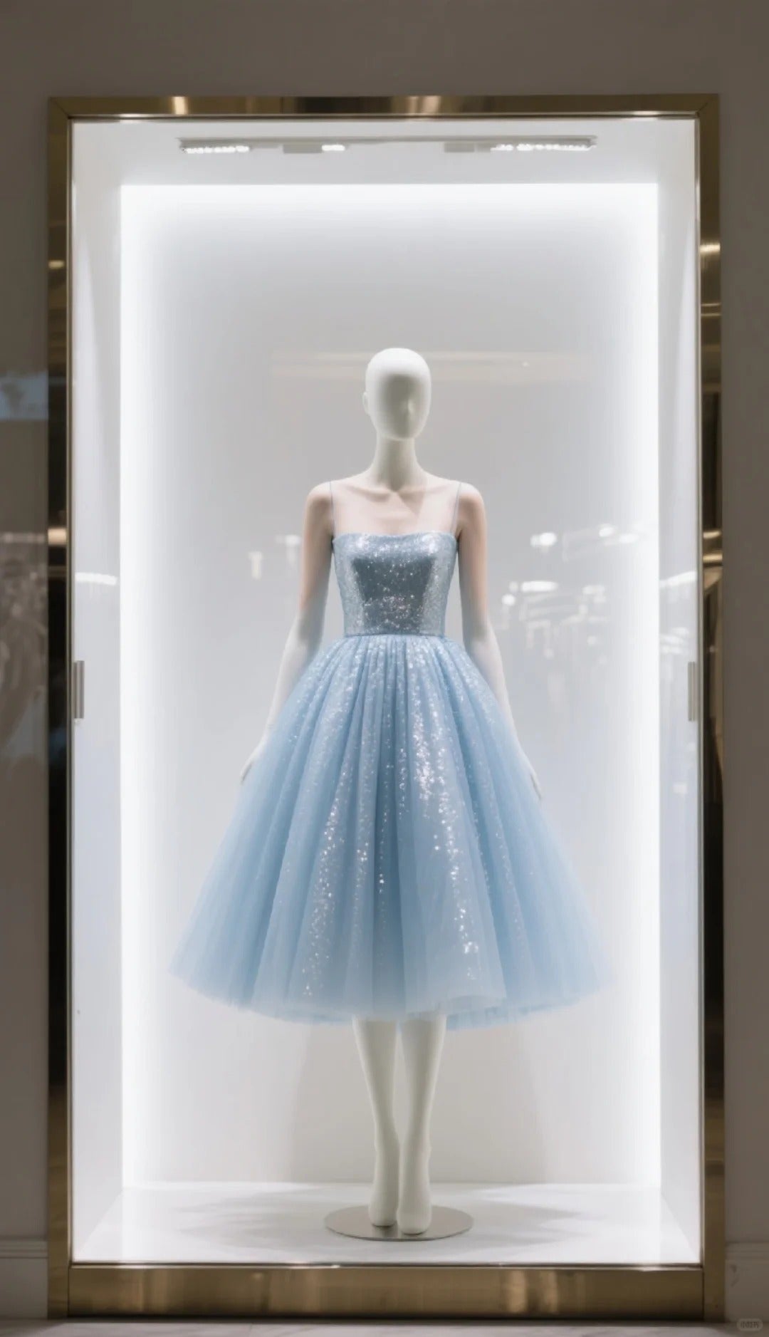Robe de soirée courte en tulle et paillettes bleues scintillantes, élégante, princesse, robe de bal, nv4430