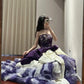 NiceVestidos - Robe de bal longue en satin et tulle violet, style princesse vintage, exquise, perlée, pour 16e anniversaire, NV5665