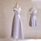 Robe de demoiselle d'honneur longue en satin et tulle violet, élégante et tendance, robe de bal, robe de soirée, robe de remise de diplôme, nv4044