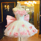 Robe de soirée courte en tulle à fleurs roses, jolie robe de bal, robe de bal, robe d'anniversaire, nv4787