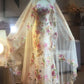NiceVestidos - Robe de mariée longue en tulle rose à imprimé floral élégant NV5870