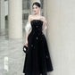 Black gorgeous elegant with rhinestones long ball gown evening dress party dress nv2267