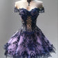 Purple Gorgeous Exquisite Lace Beaded Long Tulle Homecoming Dress Prom Dress Evening Dress Birthday Dress Party Dress nv3365