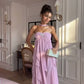 Pink Chiffon Sweet Dreamy Starfish Decorated Maxi Dress Long Evening Dress Party Dress nv2690