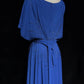 Robe de soirée longue en mousseline de soie, élégante et vintage, bleue, à manches courtes, avec perles, robe de bal, robe de soirée, robe de mère de mariée, robe de bal, nv3961
