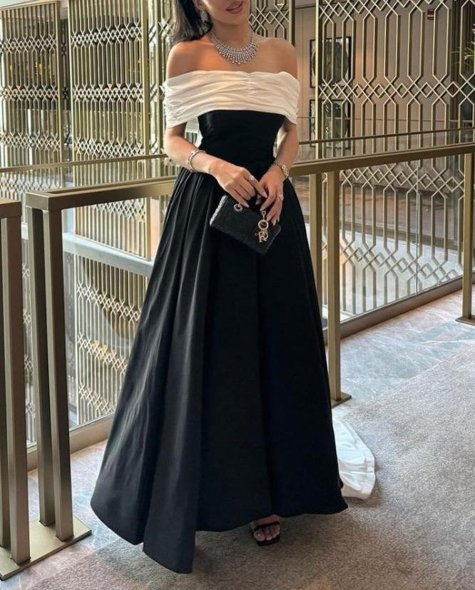 Robe de soirée élégante et charmante à une épaule dénudée et manches courtes, longue fente, robe de bal, robe de soirée nv2454