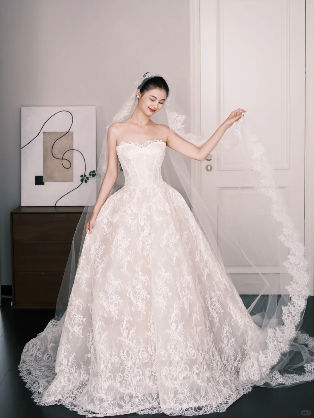 Vintage Lace Ball Gown Wedding Dress Off The Shoulder Long Sleeve Bridal Gown  NV7242