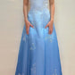NiceVestidos-Blau und weiß exquisite floral mode gradienten tube top lange bodenlange ballkleid abschluss kleid nv5523