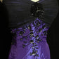 Charmantes lila exquisites Strass-Taft-Vintage-Ballkleid nv5147