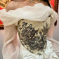 White Vintage Princess Chiffon Tulle Long Sleeves Long Ball Gown Evening Gown Party Dress nv2614