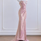 Rosa Mode exquisite Perlen lange Ballkleid Abendkleid Partykleid nv4726